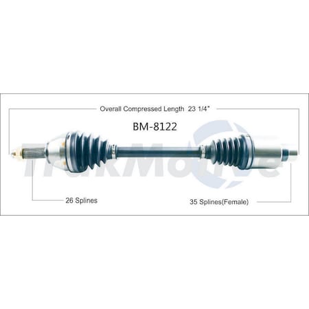 Surtrack Axle Cv Axle Shaft, Bm-8122 BM-8122